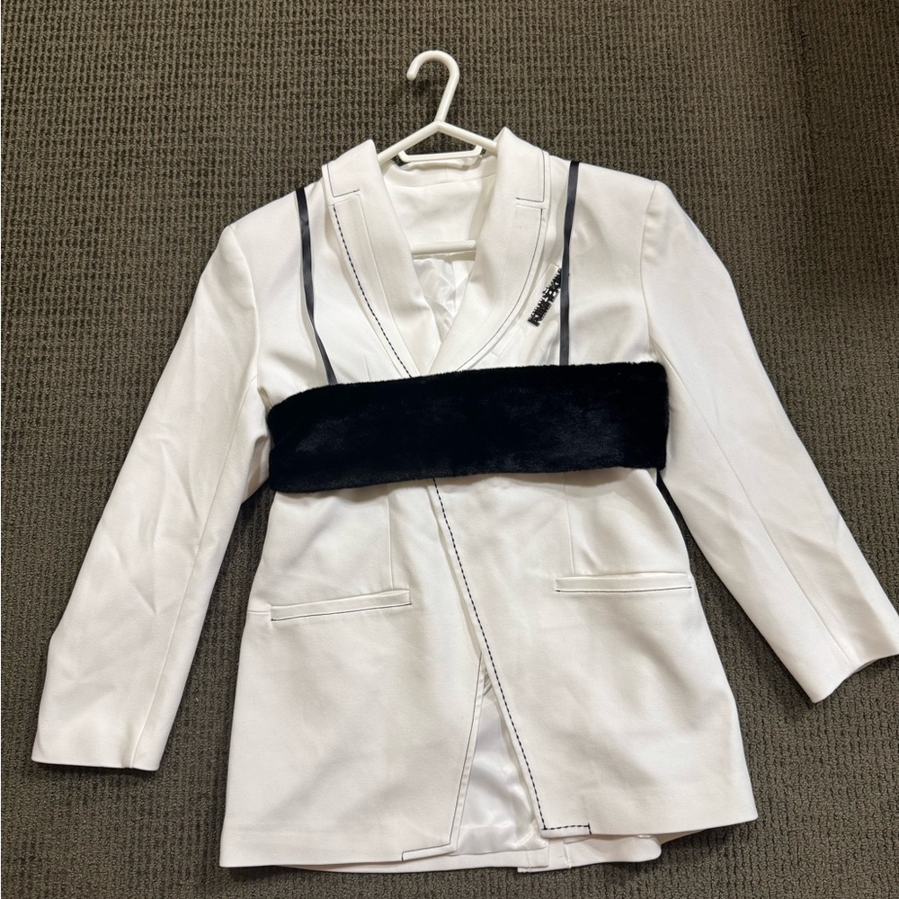Designer Blazer with Velvet Cami Vest